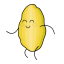 Cartoon White Raisin Icon, cartoon,raisin,snack