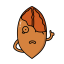 Pecan Character Icon, character,nut,pecan