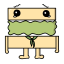 Small Square Cake Character Icon, cake,character,square