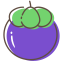 Mangosteen Icon, mangosteen,fruit,purple