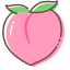 Peach Icon, peach,fruit,pink