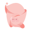 Pink Egg Icon (Repeat) Icon, egg,food,pink egg