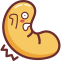 Bean - like Food Character Icon, bean food,funny food
