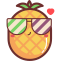 Pineapple - like Food with Glasses Icon, pineapple,food with glasses