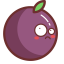 Plum - like Food Character Icon, plum,food character