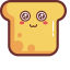 Toast - like Food Character Icon, toast,food character