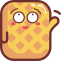 Waffle - like Food Character Icon, waffle,food character