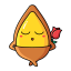 Cartoon Almond Icon, almond,cartoon food,nut