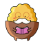 Cartoon Walnut Icon, cartoon food,nut,walnut