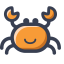 Crab Icon, crab,sea animal