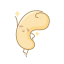 Cartoon Cashew Nut Icon, cashew nut,cartoon nut