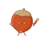 Cartoon Hazelnut Icon, cartoon nut,hazelnut