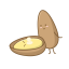 Cartoon Pine Nut Icon, pine nut,cartoon nut