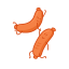 Cartoon Sausage Icon, cartoon food,sausage