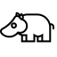 Hippopotamus Icon, hippopotamus,animal