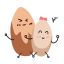 Cartoon Almond Icon, almond,snack,cartoon