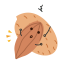 Cartoon Almond Nut Icon, almond nut,snack,cartoon