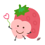 Cartoon Dried Strawberry Icon, dried strawberry,snack,cartoon