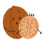Cartoon Paper - skinned Walnut Icon, paper - skinned walnut,snack,cartoon