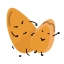 Cartoon Pine Nut Icon, pine nut,snack,cartoon