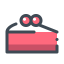 Cake with Two Cherries Icon, cake,cherries,dessert