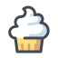 Cake with Yellow Frosting Icon, cake,dessert,frosting
