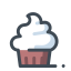 White Frosted Cake Icon, cake,dessert,frosted