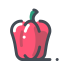 Red Green Pepper Icon, red green pepper,vegetable
