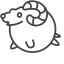 Outline Goat (Chinese Zodiac) Icon, goat,Chinese zodiac,outline