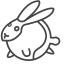 Outline Rabbit (Chinese Zodiac) Icon, Chinese zodiac,outline,rabbit