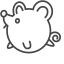 Outline Rat (Chinese Zodiac) Icon, rat,Chinese zodiac,outline