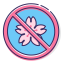 Do Not Pick Flowers Icon, prohibition,pick flowers,cherry blossom