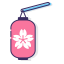 Paper Lantern Icon, paper lantern,cherry blossom,Japanese