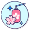 Sakura Festival Icon, cherry blossom,lantern,sakura festival