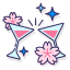 Sakura Party Icon, cherry blossom,glasses,sakura party
