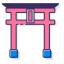 Temple Icon, temple,torii,Japanese
