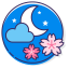 Yozakura Icon, cherry blossom,night,yozakura