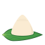 Zongzi on Bamboo Leaf Icon, zongzi,bamboo leaf,food