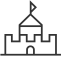Castle Building Icon, castle,medieval architecture