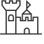 Castle Building Icon, castle,medieval architecture