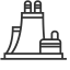 House Factory Building Icon, house factory,industrial architecture