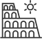 Roman Colosseum Building Icon, Roman Colosseum,classical architecture