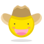 Cowboy Emoji Icon, cowboy,hat