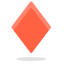Red Diamond Emoji Icon, diamond,shape