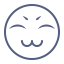 Cute Emot Icon, cute,closed eyes