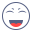 Laughing Emot Icon, laughing,closed eyes