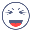Laughing Out Loud Emot Icon, laughing,closed eyes