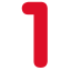 Red Number 1 Icon, digit,number 1,red