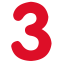 Red Number 3 Icon, digit,number 3,red