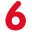 Red Number 6 Icon, digit,number 6,red